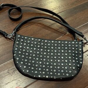 Urban Expressions Black Studded Shoulder Bag